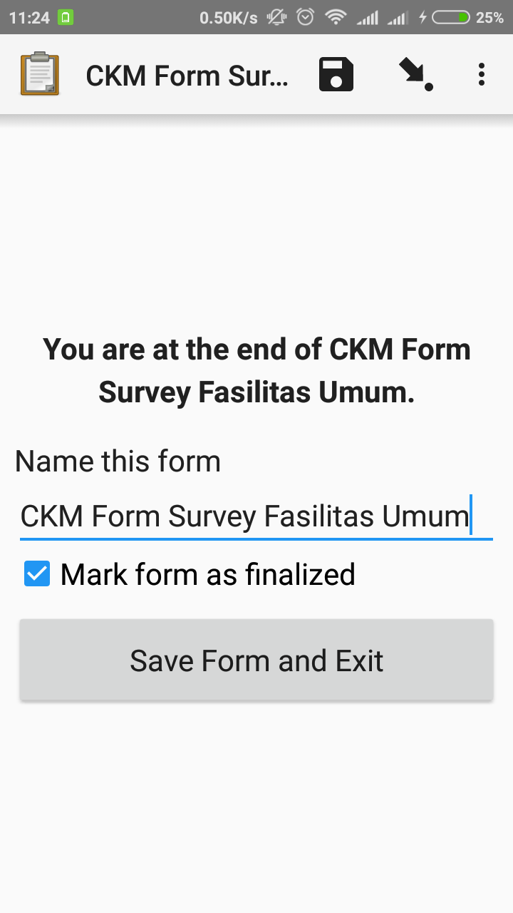 Finalización de las páginas vistas en el formulario de la encuesta