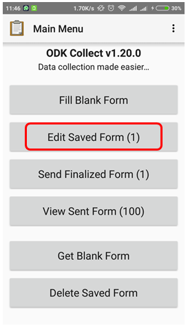 Editar formulario guardado para editar el formulario guardado