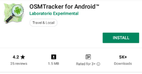 Puedes descargar OSMTracker en Google Playstore