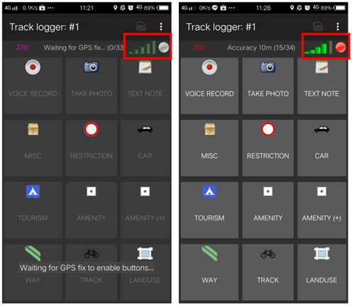 Track logger feature