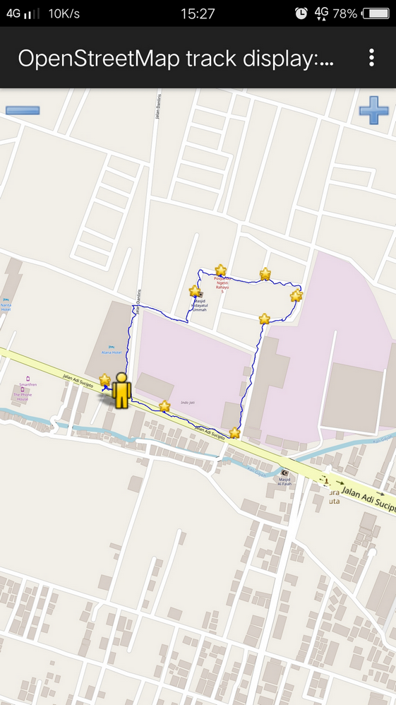 Rastro y objetos recogidos en la inspección de campo